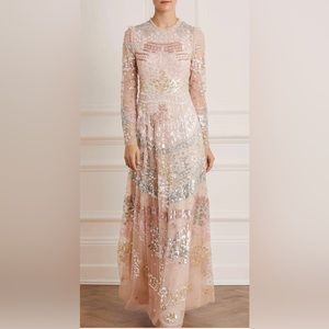 Needle & Thread Angeline Sequin Gown (Pink size 8 US)